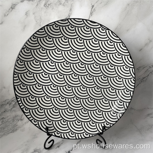 Tigela de arroz de cerâmica Utensílios de mesa japoneses de estilo europeu